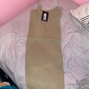 PLT sage green midi dress